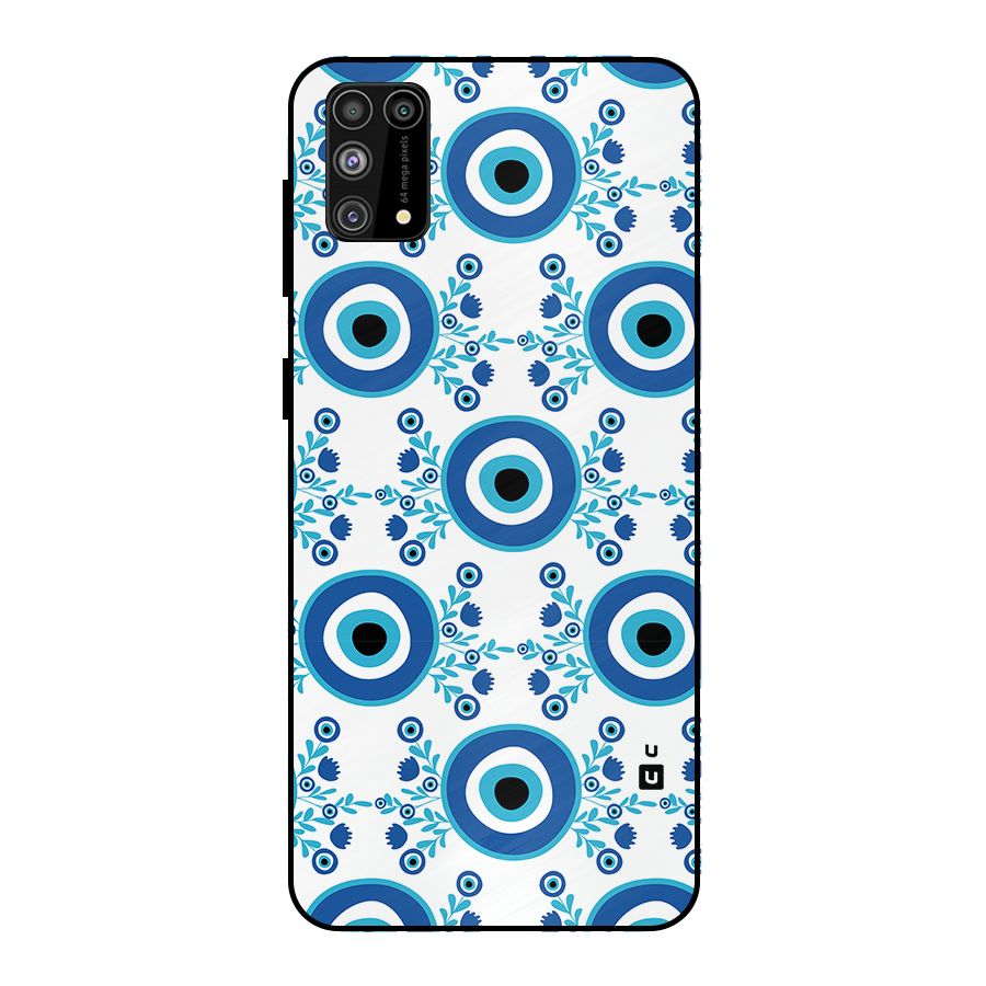 Floral Evil Eyes Metal Back Case for Galaxy M31