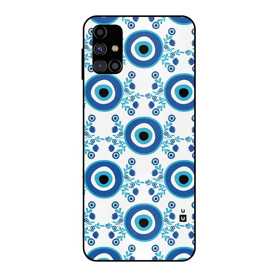Floral Evil Eyes Metal Back Case for Galaxy M31s