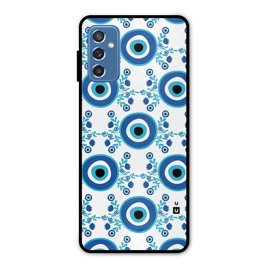 Floral Evil Eyes Metal Back Case for Galaxy M52 5G