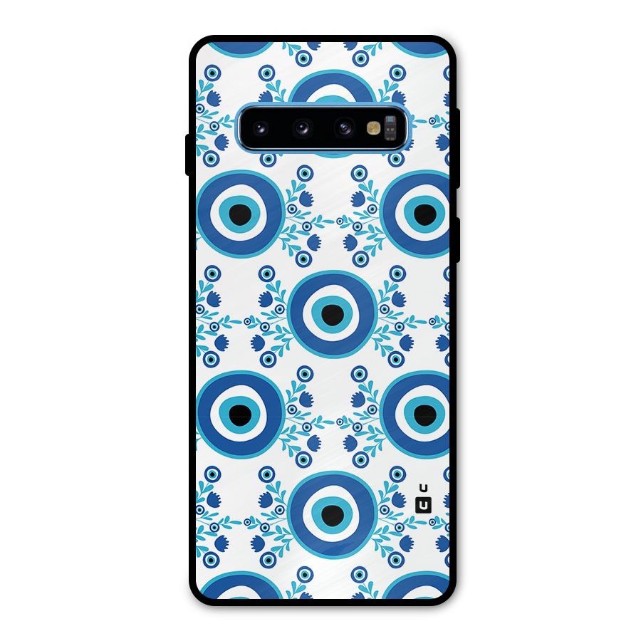 Floral Evil Eyes Metal Back Case for Galaxy S10