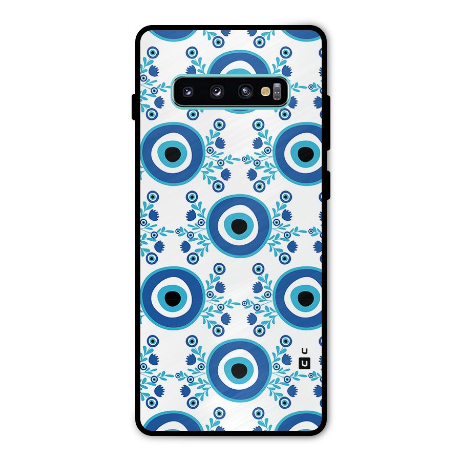 Floral Evil Eyes Metal Back Case for Galaxy S10 Plus