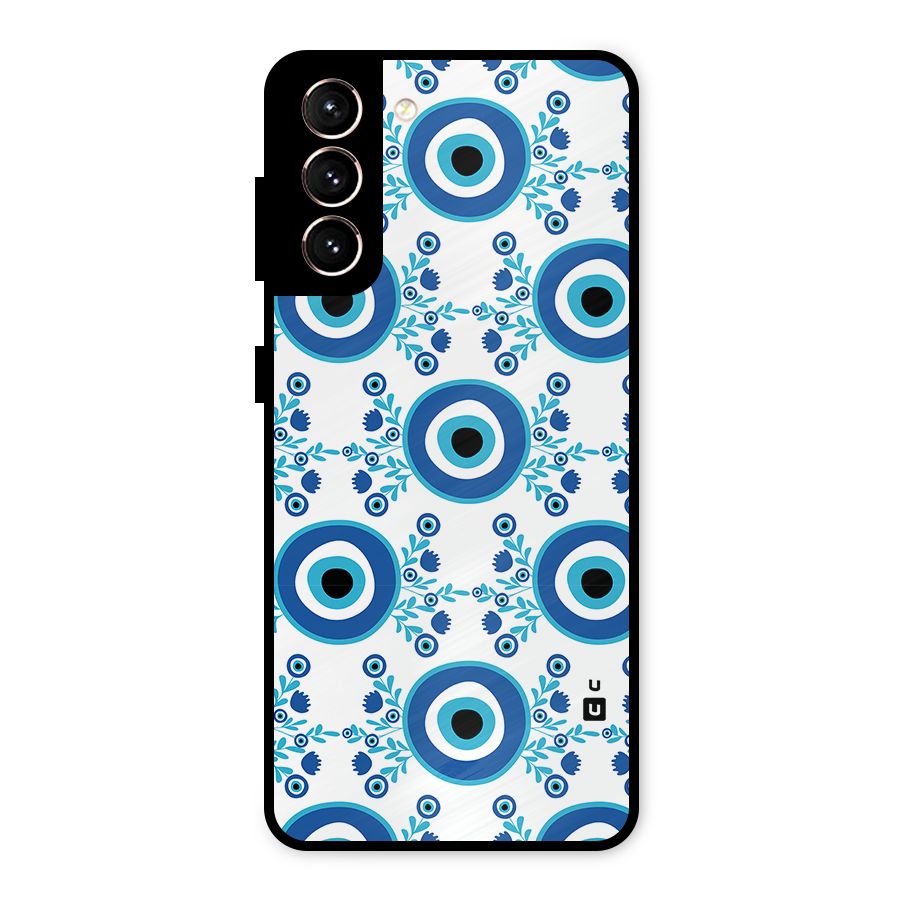 Floral Evil Eyes Metal Back Case for Galaxy S21 5G