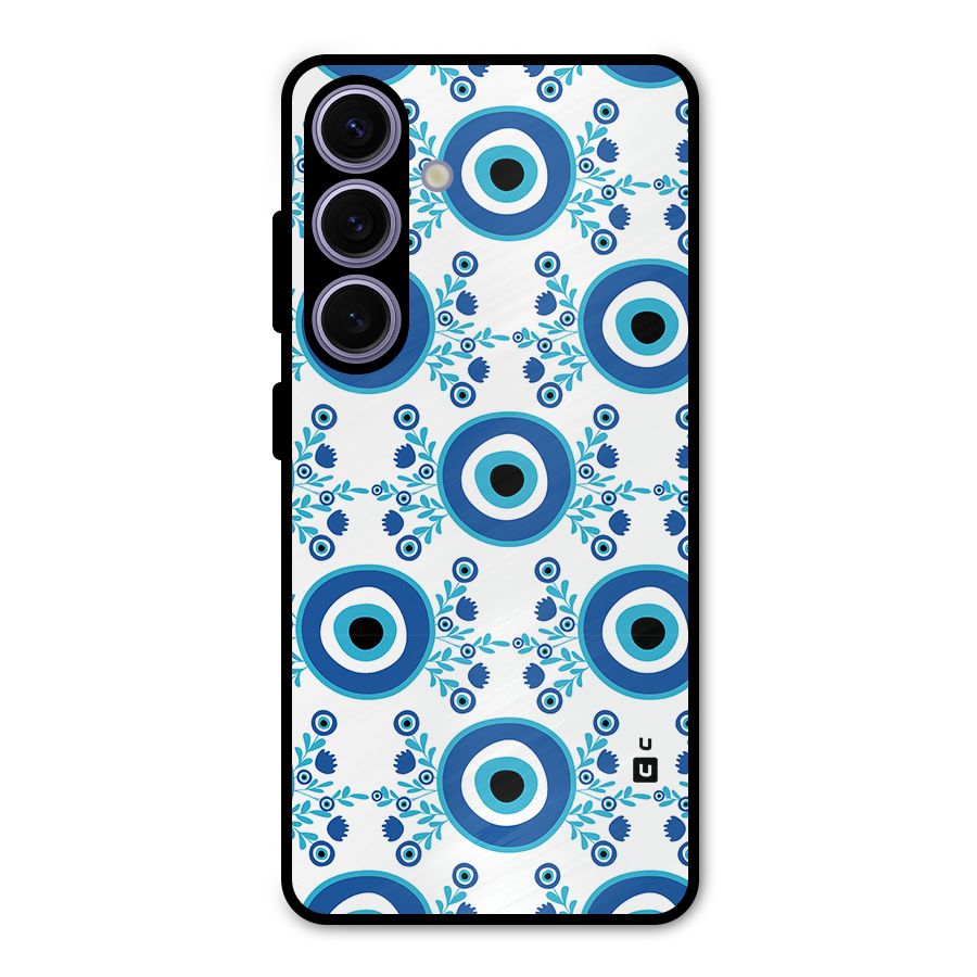 Floral Evil Eyes Metal Back Case for Galaxy S24
