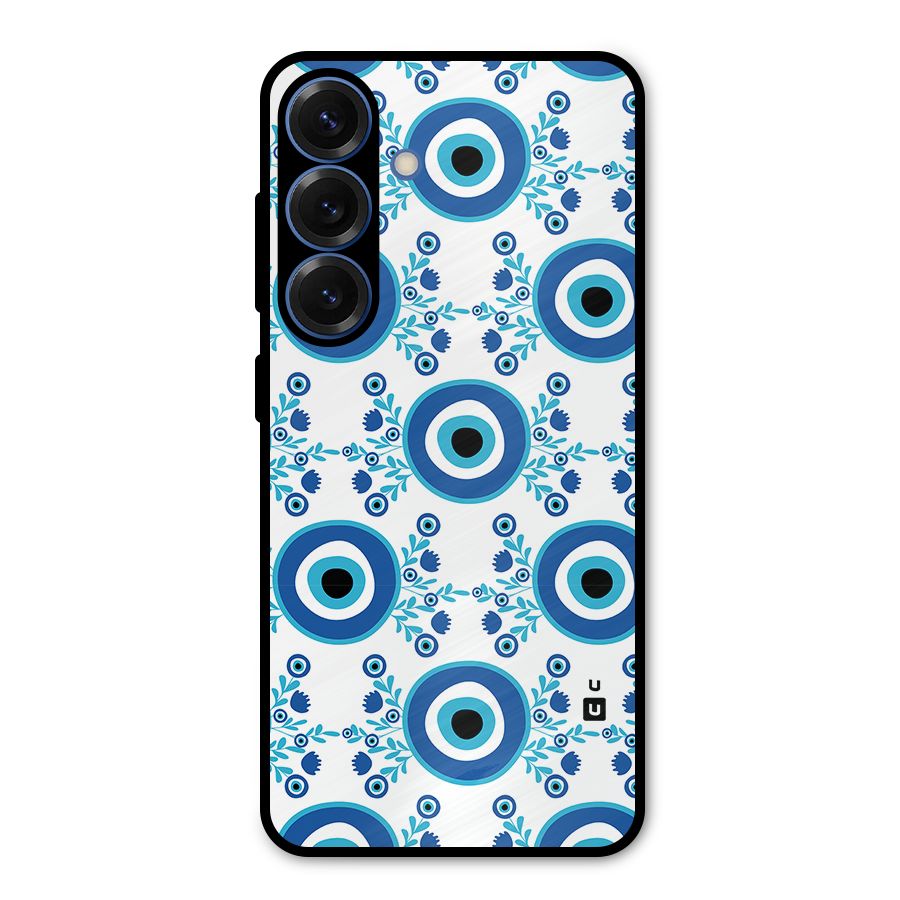 Floral Evil Eyes Metal Back Case for Galaxy S25