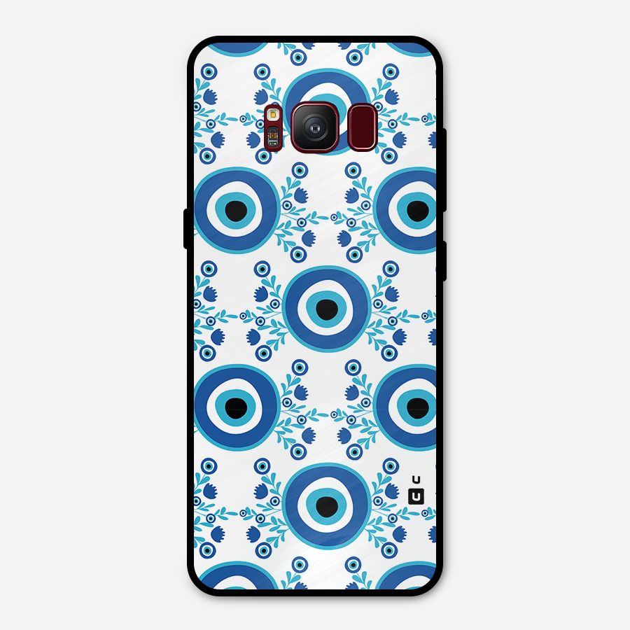 Floral Evil Eyes Metal Back Case for Galaxy S8