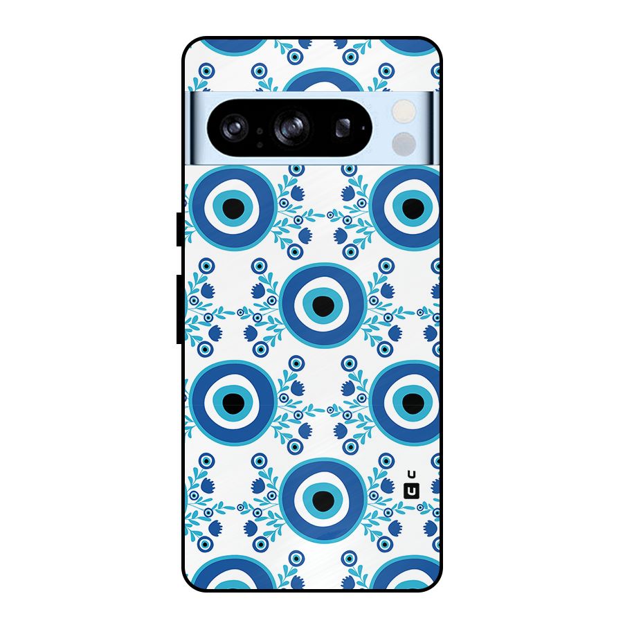 Floral Evil Eyes Metal Back Case for Google Pixel 8 Pro