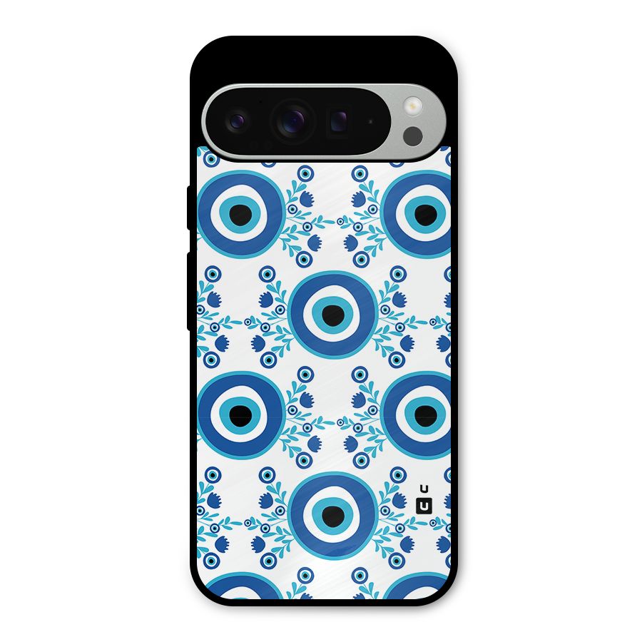 Floral Evil Eyes Metal Back Case for Google Pixel 9 Pro XL