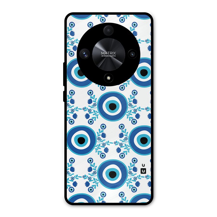 Floral Evil Eyes Metal Back Case for Honor X9b