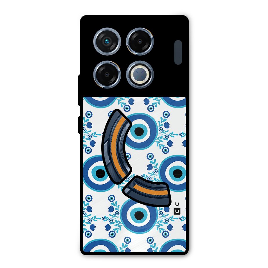 Floral Evil Eyes Metal Back Case for Infinix GT 20 Pro