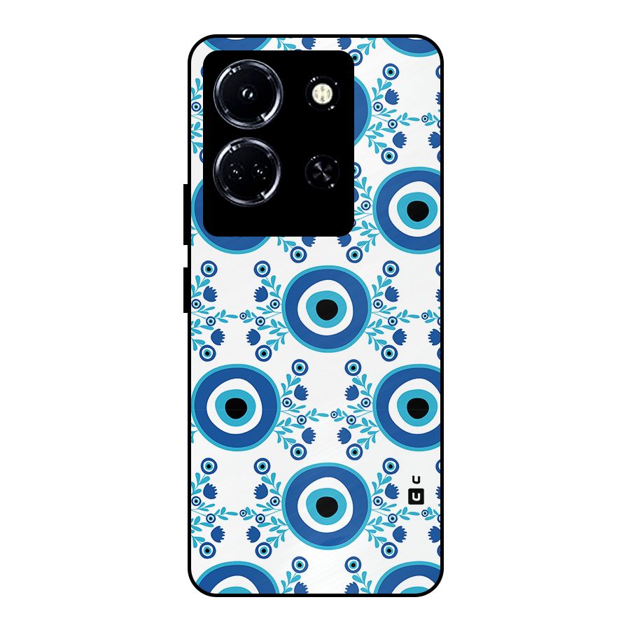 Floral Evil Eyes Metal Back Case for Infinix Note 30 5G