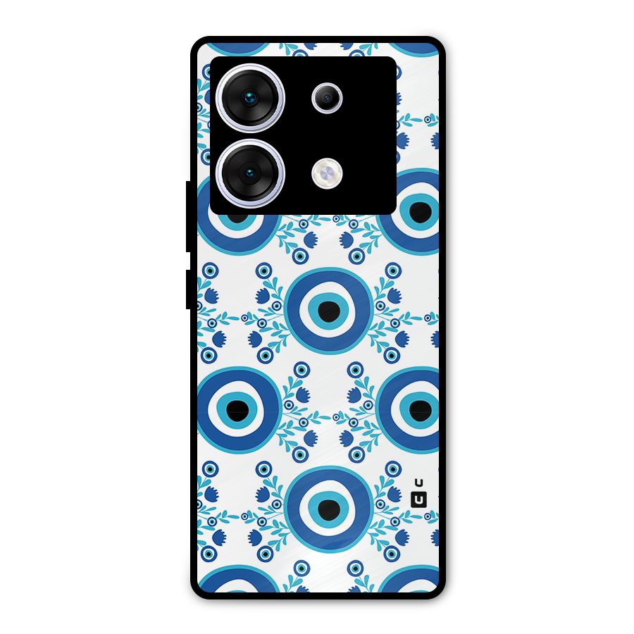 Floral Evil Eyes Metal Back Case for Infinix Zero 30 5G