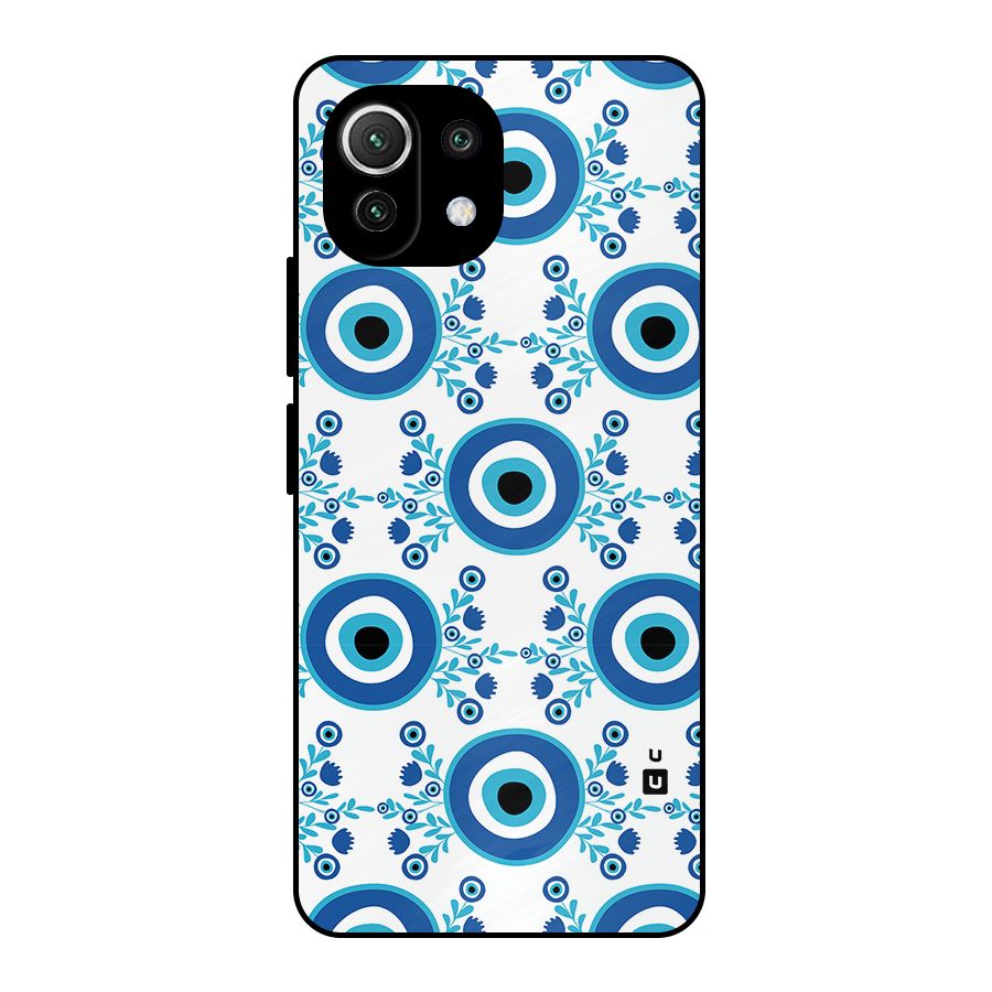 Floral Evil Eyes Metal Back Case for Mi 11 Lite