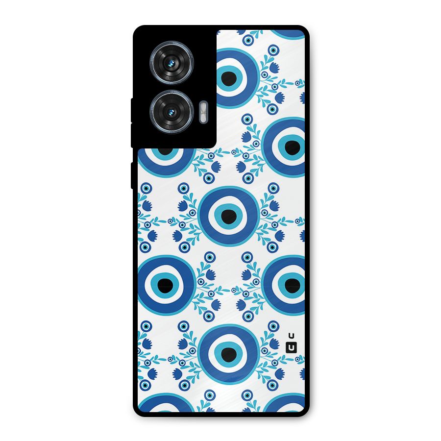 Floral Evil Eyes Metal Back Case for Motorola Edge 50 Fusion