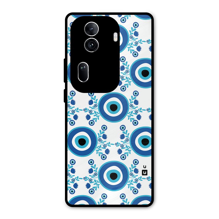 Floral Evil Eyes Metal Back Case for Oppo Reno11 Pro 5G