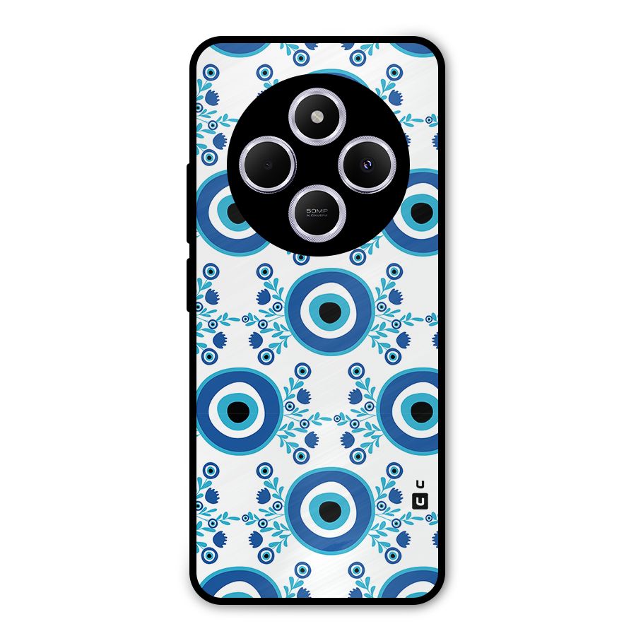 Floral Evil Eyes Metal Back Case for Poco C75 5G