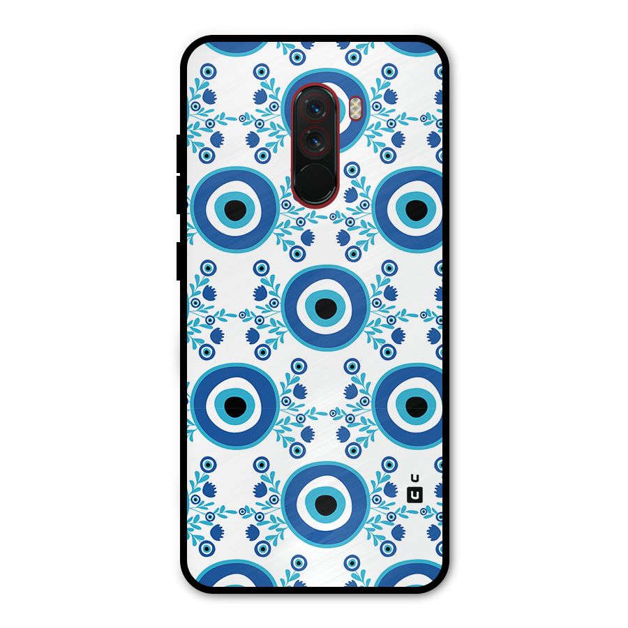 Floral Evil Eyes Metal Back Case for Poco F1