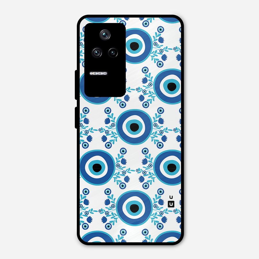 Floral Evil Eyes Metal Back Case for Poco F4 5G