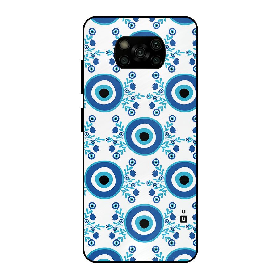 Floral Evil Eyes Metal Back Case for Poco X3