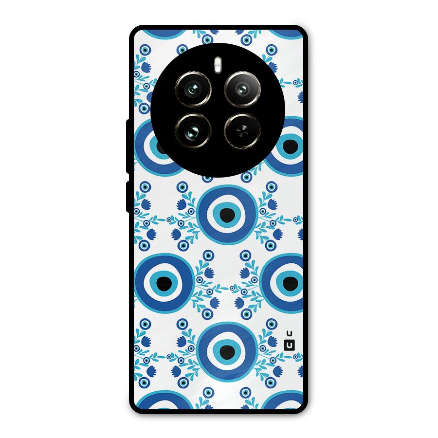 Floral Evil Eyes Metal Back Case for Realme 12 Pro