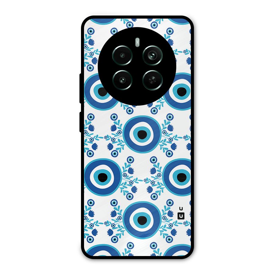Floral Evil Eyes Metal Back Case for Realme 12 Pro Plus