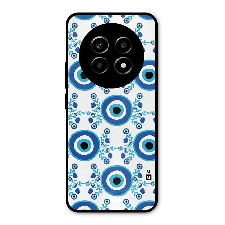 Floral Evil Eyes Metal Back Case for Realme 13 Pro