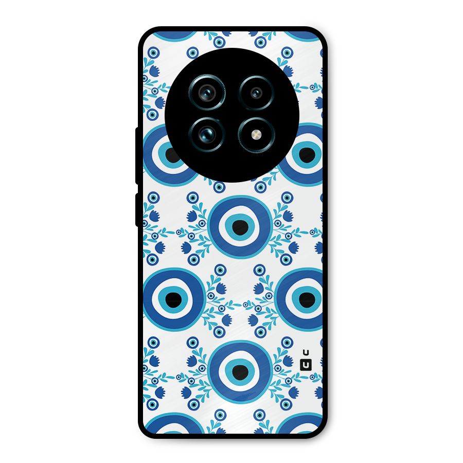 Floral Evil Eyes Metal Back Case for Realme 13 Pro Plus