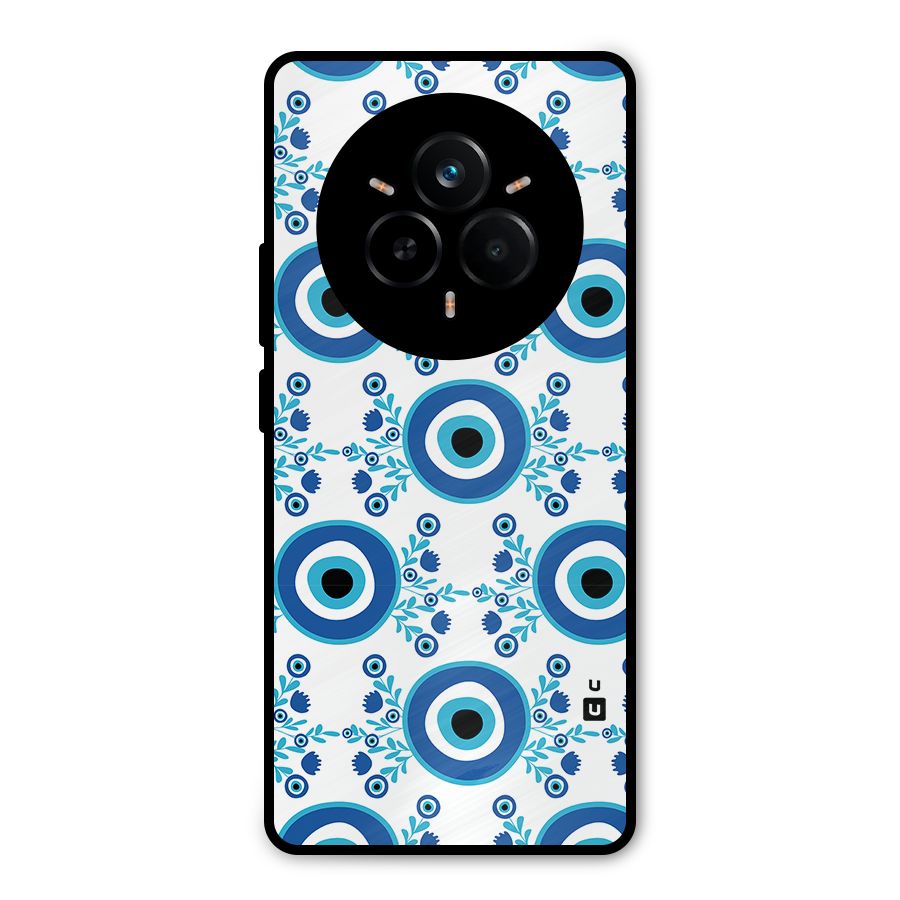 Floral Evil Eyes Metal Back Case for Realme 14 Pro