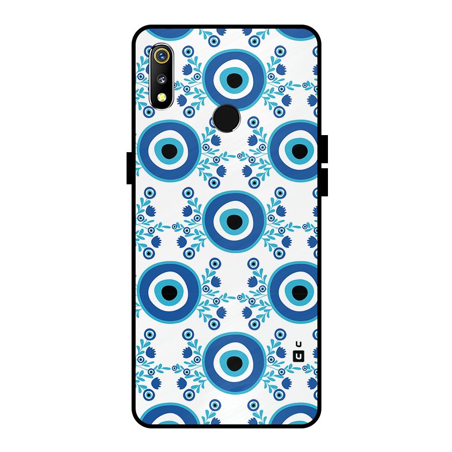 Floral Evil Eyes Metal Back Case for Realme 3i