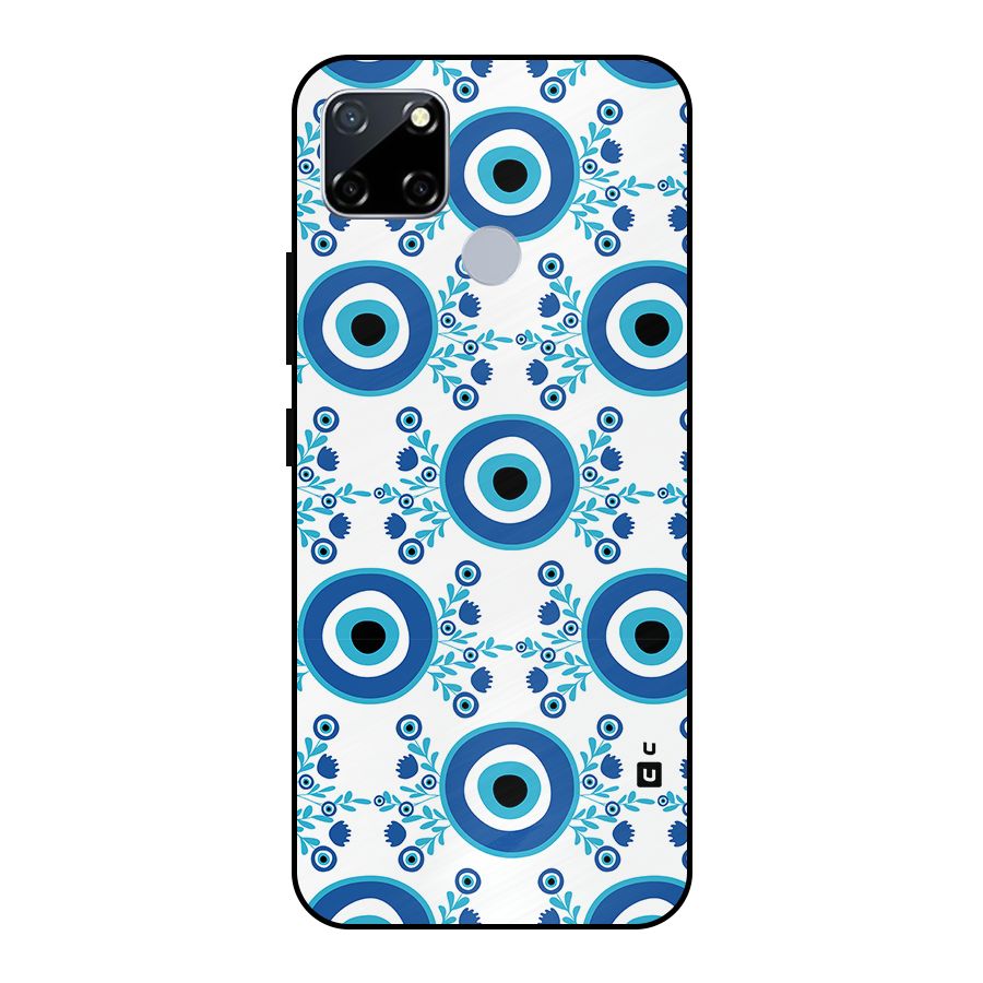 Floral Evil Eyes Metal Back Case for Realme Narzo 20