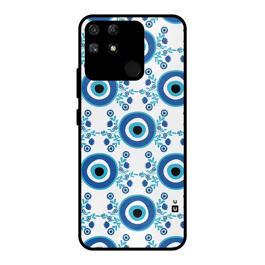 Floral Evil Eyes Metal Back Case for Realme Narzo 50A