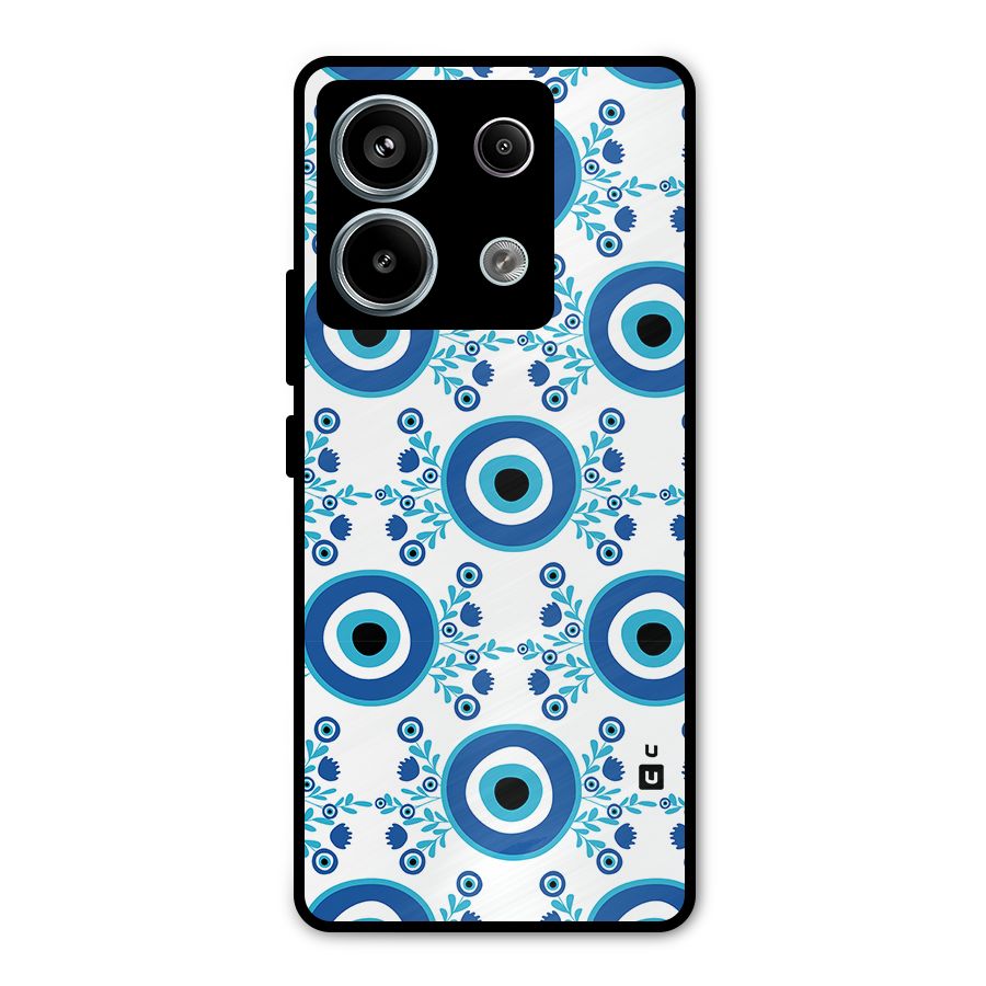 Floral Evil Eyes Metal Back Case for Redmi Note 13 Pro 5G