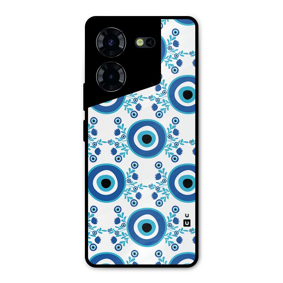 Floral Evil Eyes Metal Back Case for Tecno Pova 5 Pro 5G