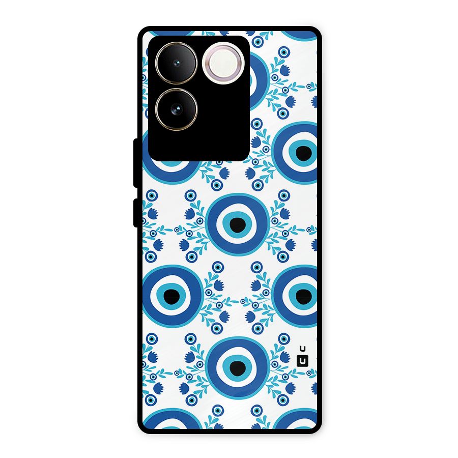 Floral Evil Eyes Metal Back Case for Vivo T2 Pro