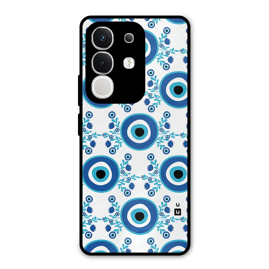 Floral Evil Eyes Metal Back Case for Vivo T4x