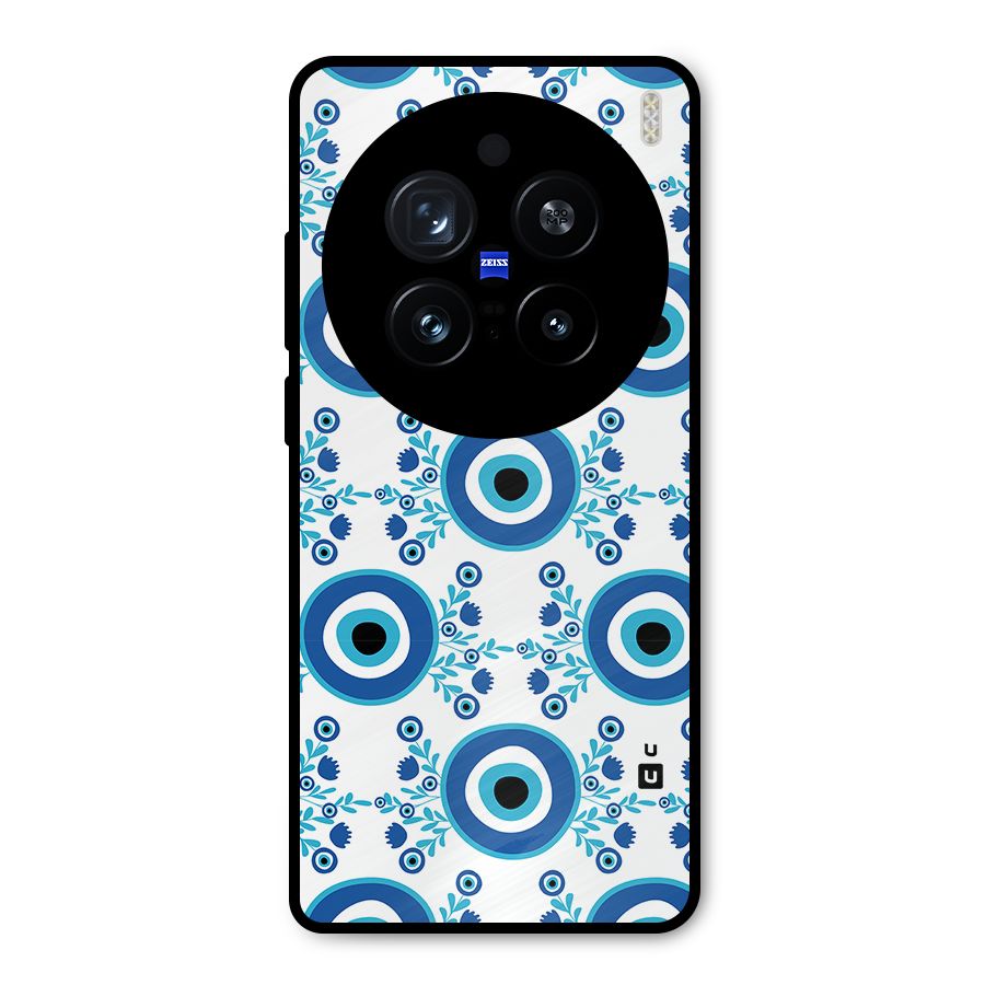 Floral Evil Eyes Metal Back Case for Vivo X200 Pro
