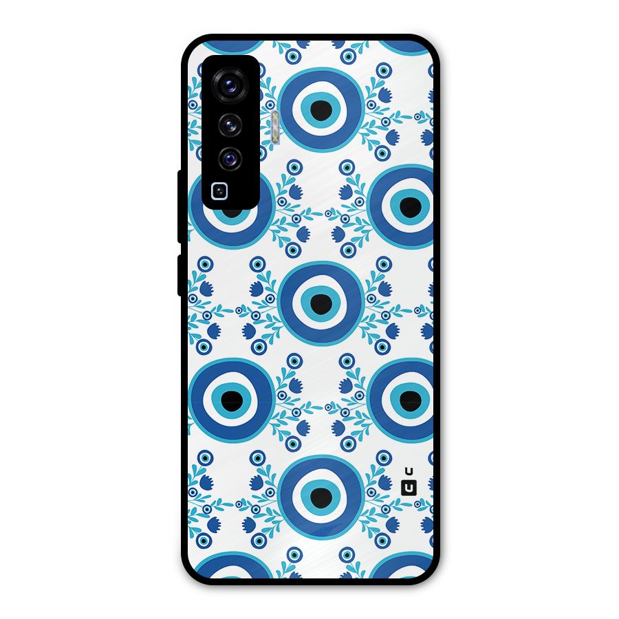 Floral Evil Eyes Metal Back Case for Vivo X50