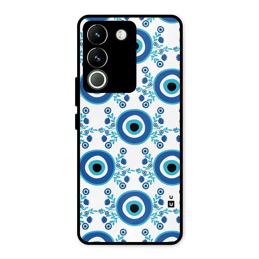 Floral Evil Eyes Metal Back Case for Vivo Y200