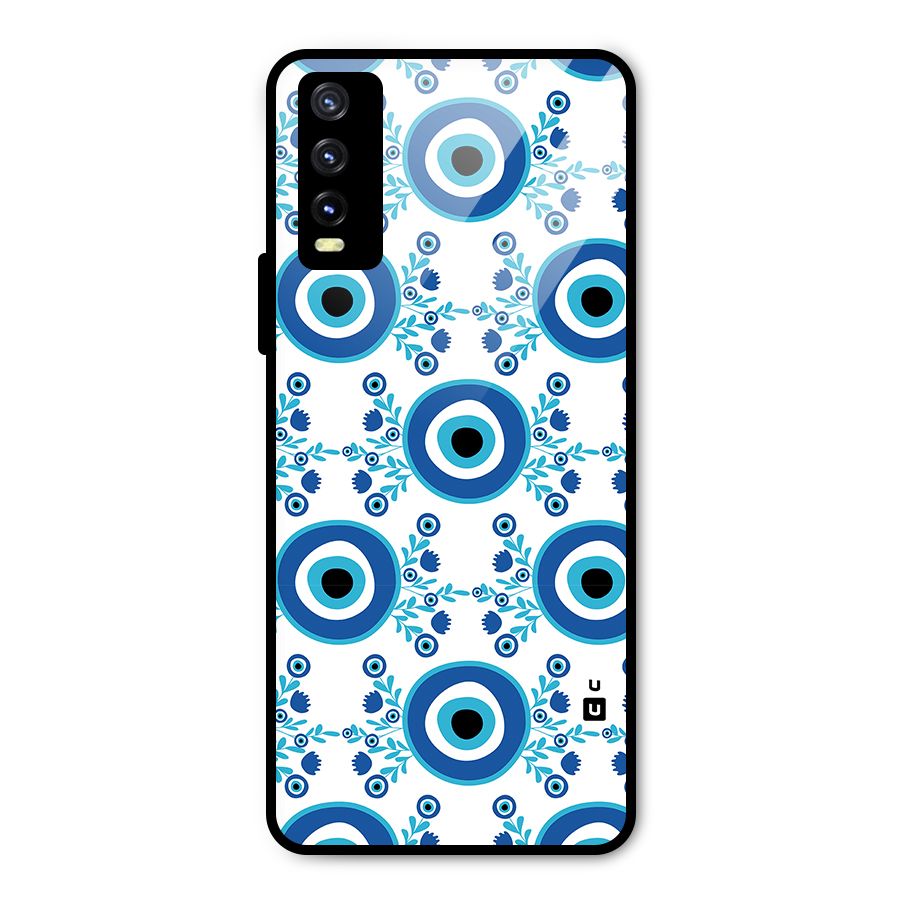 Floral Evil Eyes Metal Back Case for Vivo Y20g