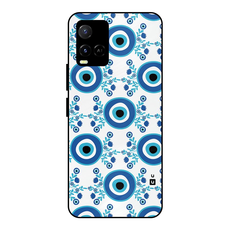 Floral Evil Eyes Metal Back Case for Vivo Y21T