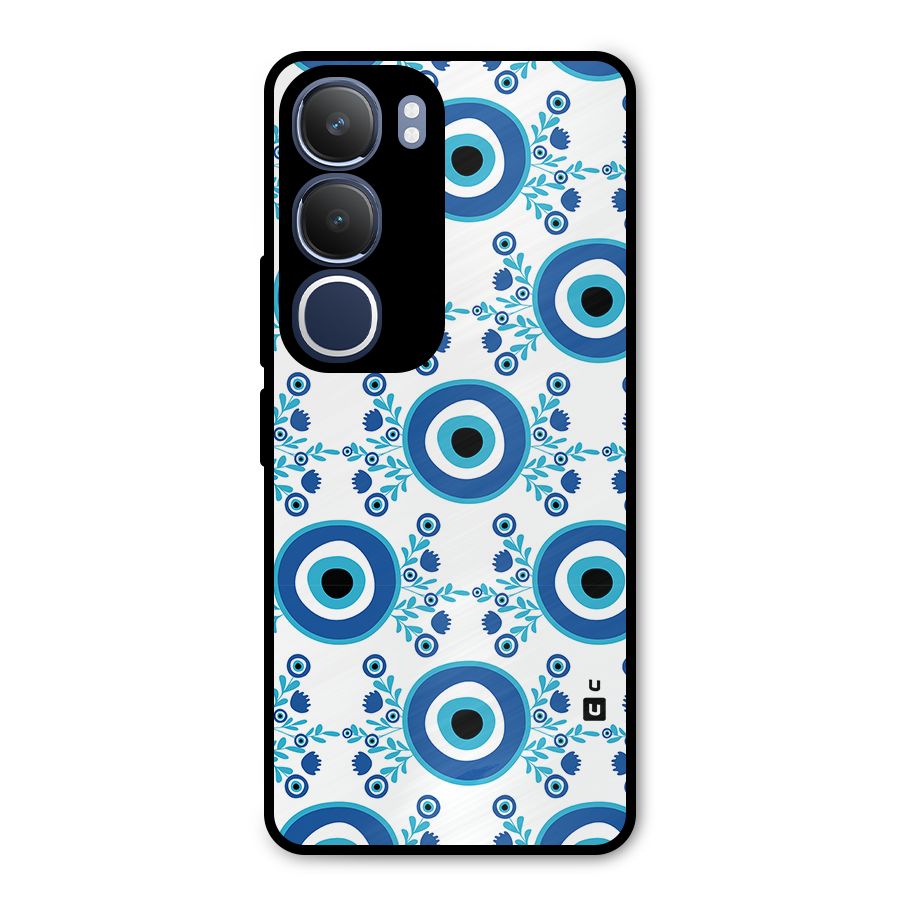 Floral Evil Eyes Metal Back Case for Vivo Y29