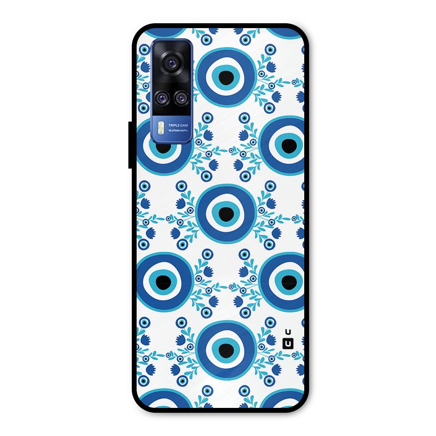Floral Evil Eyes Metal Back Case for Vivo Y31