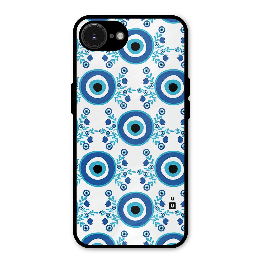 Floral Evil Eyes Metal Back Case for iPhone 16e