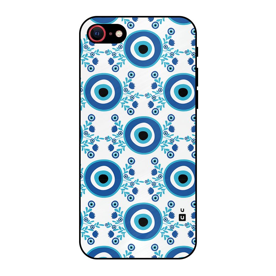 Floral Evil Eyes Metal Back Case for iPhone 7