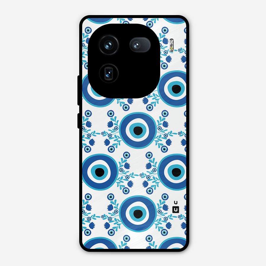 Floral Evil Eyes Metal Back Case for iQOO 12