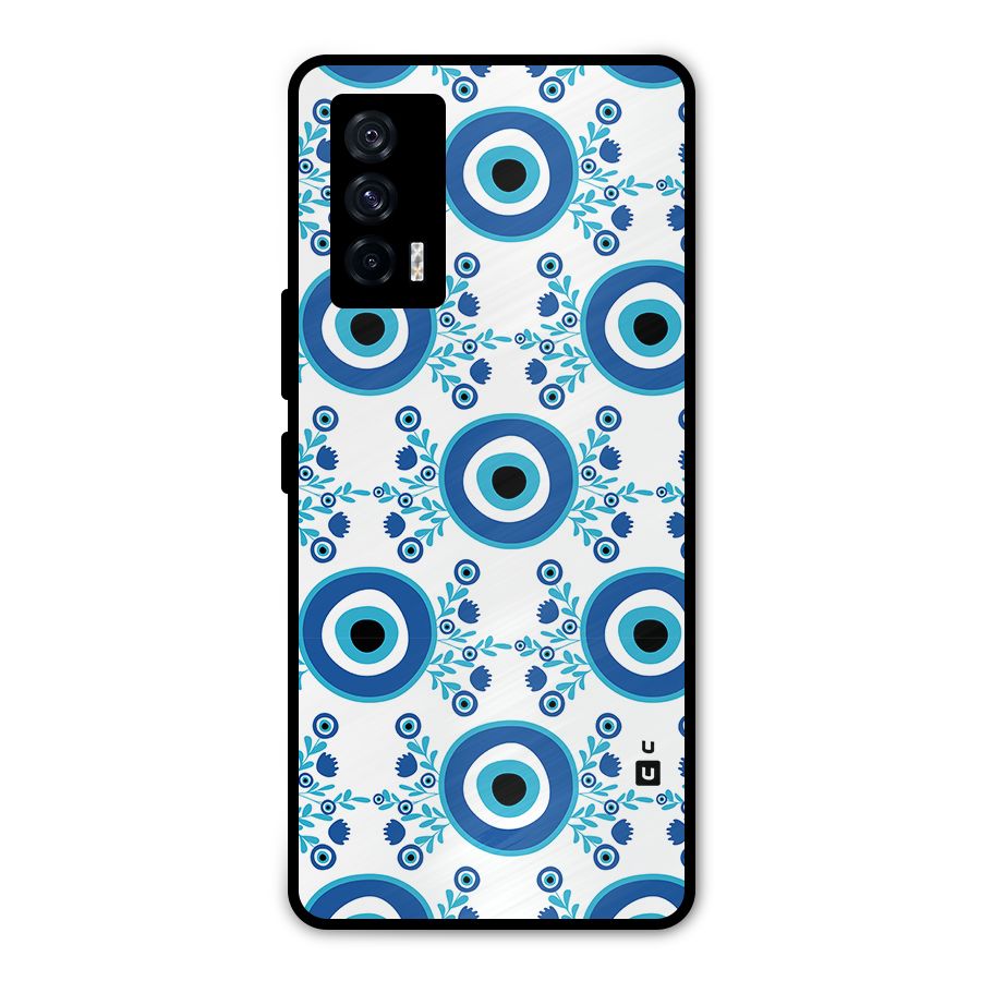 Floral Evil Eyes Metal Back Case for iQOO 7 5G