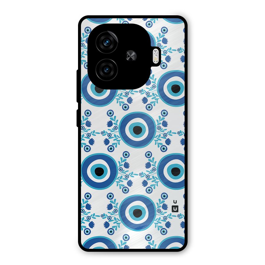 Floral Evil Eyes Metal Back Case for iQOO Neo 10R