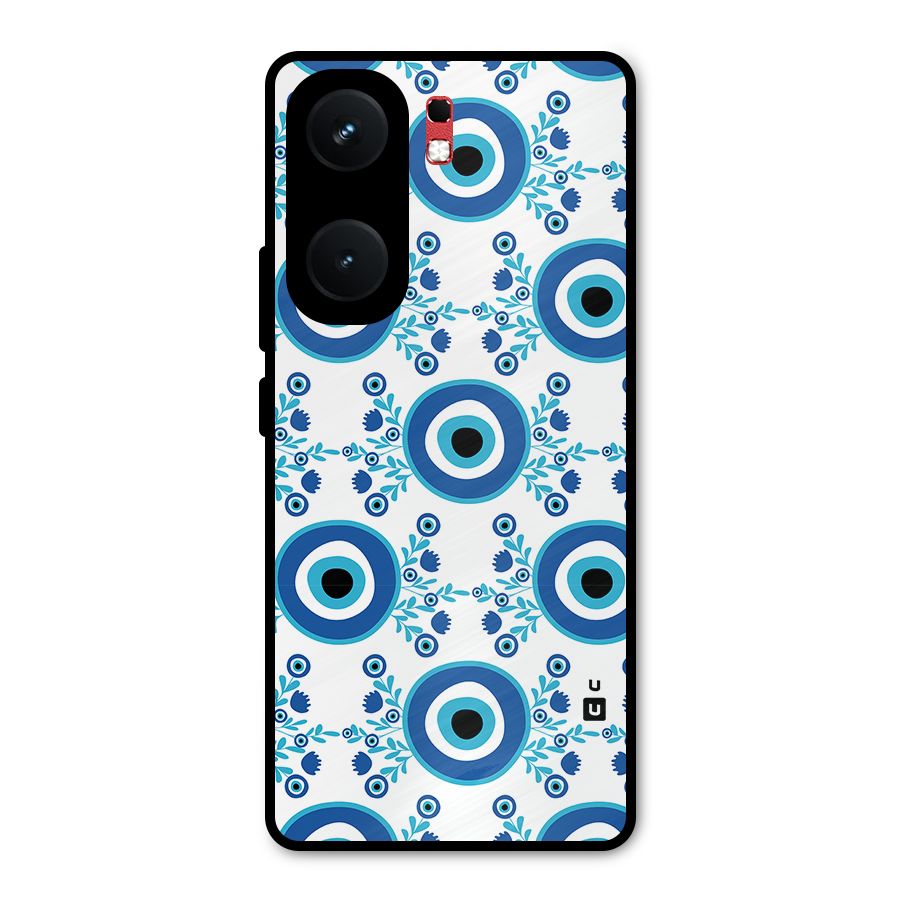 Floral Evil Eyes Metal Back Case for iQOO Neo 9 Pro