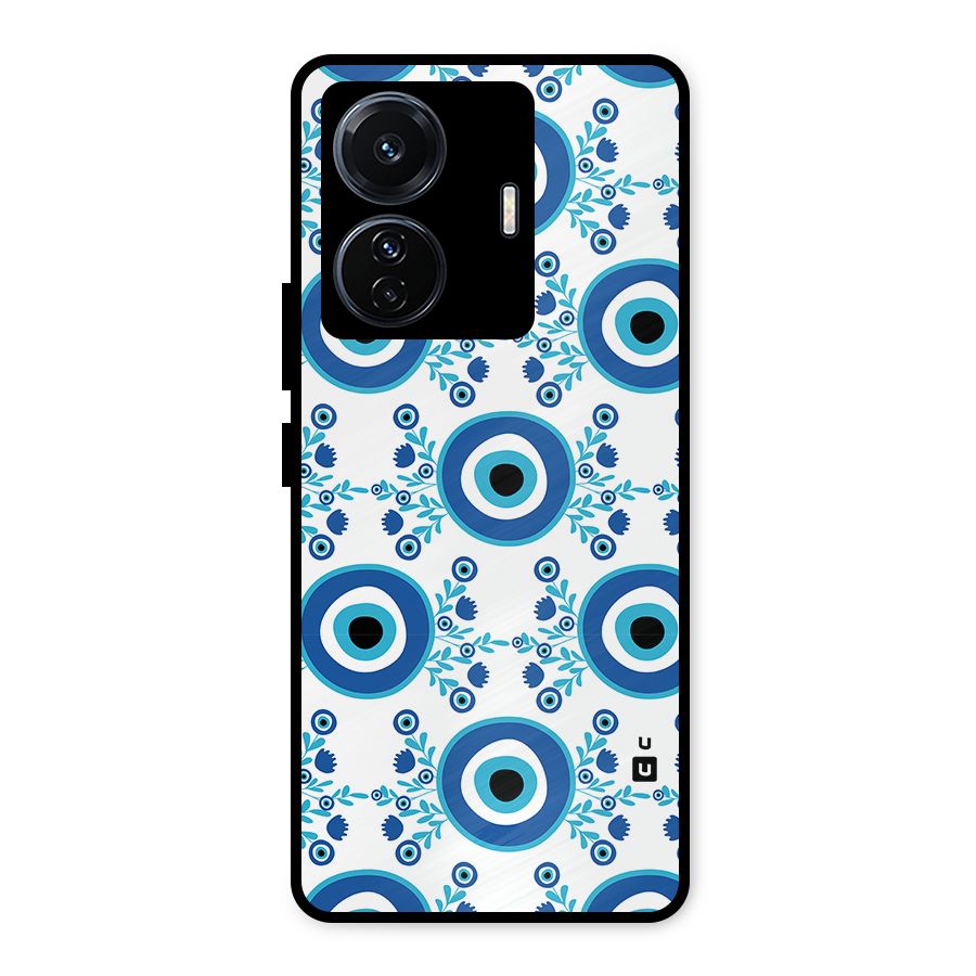 Floral Evil Eyes Metal Back Case for iQOO Z6