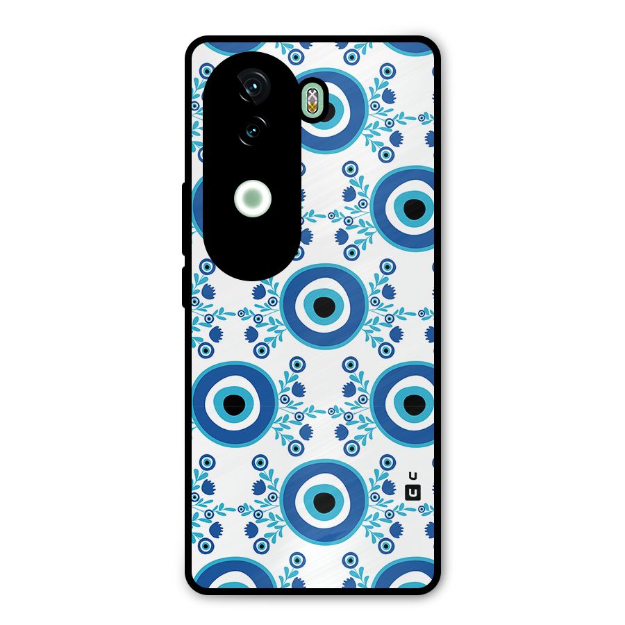 Floral Evil Eyes Metal Back Case for iQOO Z9s