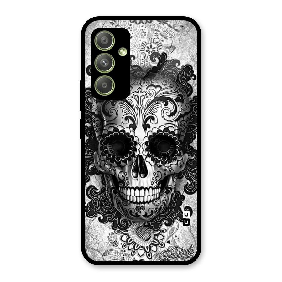 Floral Ghost Glass Back Case for Galaxy A54
